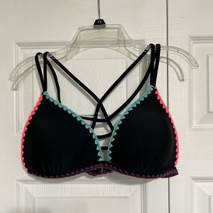 Black Bikini Swim Suit Outlined in Neon